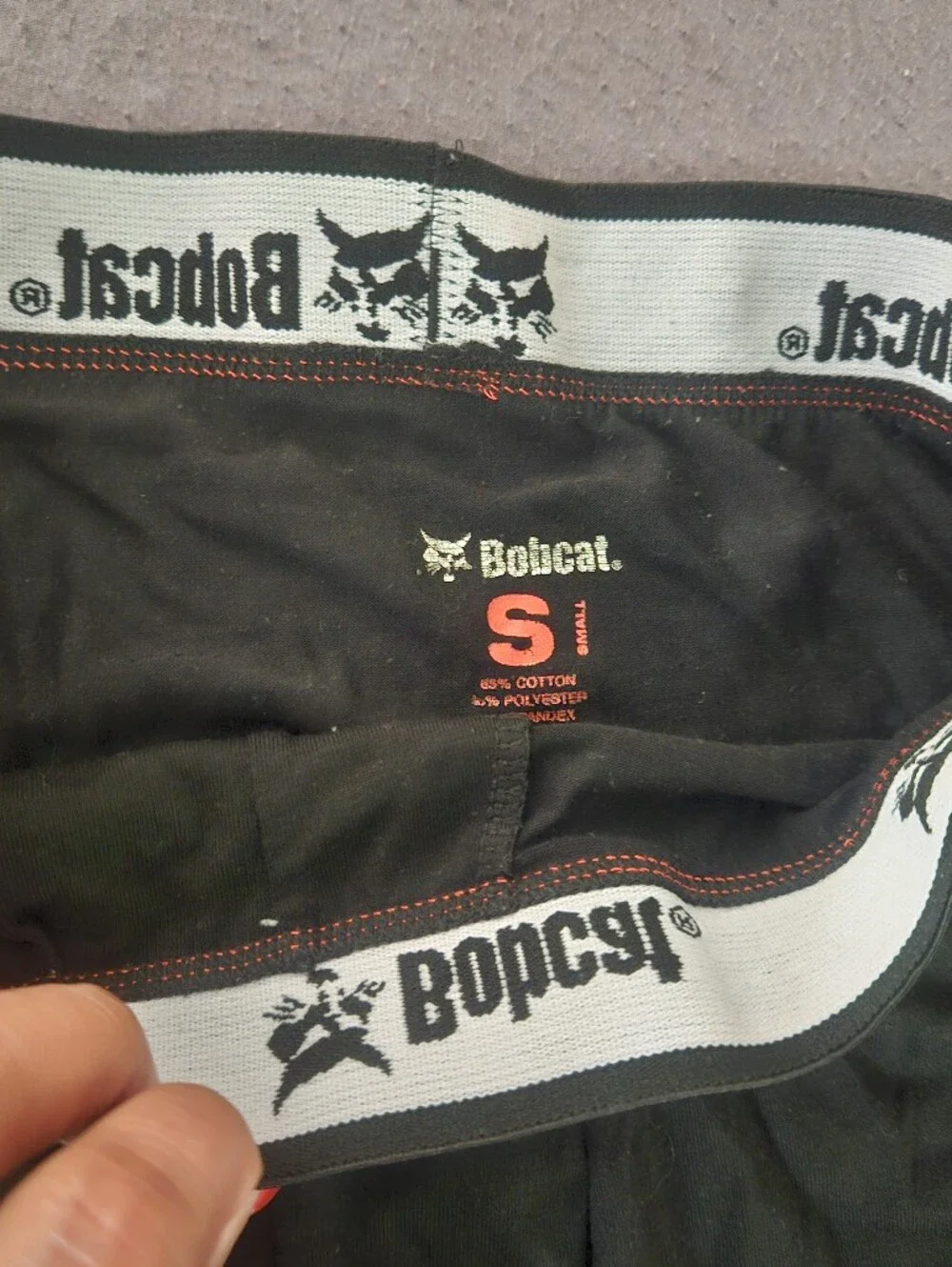 3 Men’s Black Boxer Briefs with Red Logo Waistband Small